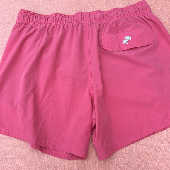 Trunks Surf & Swim Faded Red Bathing Suit XXL Navy Blue Lining and Draw String - Picture 5 of 5